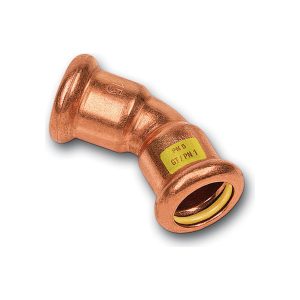 Sanha 15mm Copper Press Gas Female x Female 45 Degree Bend