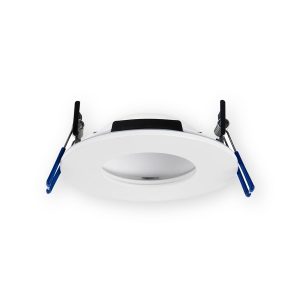Saxby 102669 OrbitalPRO white 9W recessed downlight with frosted lens and spring clips