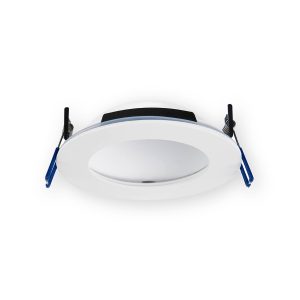 Saxby 102671 OrbitalPRO white 12W recessed downlight with frosted lens and spring clips