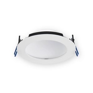 Saxby 102672 OrbitalPRO white 15W recessed downlight with frosted lens and spring clips