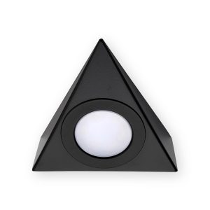 Saxby 103031 Nyx black triangular 2.5W under-cabinet light with white diffuser