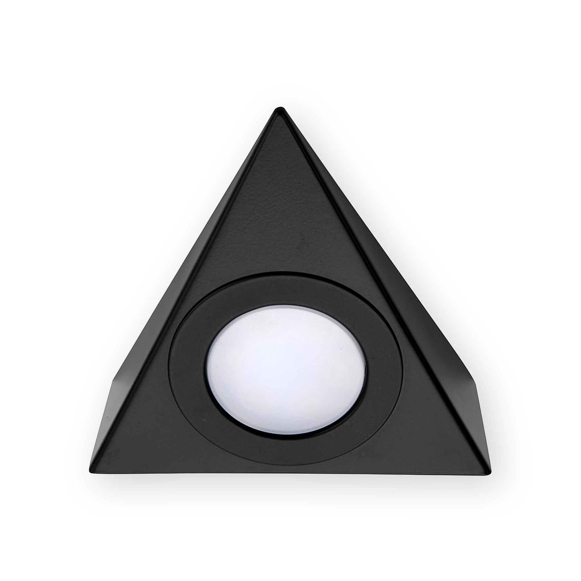 saxby-103031-nyx-black-2-5w-light Saxby 103031 Nyx black triangular 2.5W under-cabinet light with white diffuser