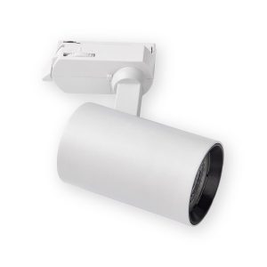 Saxby 108741 ColtLED white CCT track spotlight with adjustable head and track adaptor