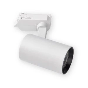 Saxby 108741 ColtLED white CCT track spotlight with adjustable head and track adaptor