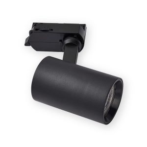 Saxby 108742 ColtLED black CCT track spotlight with adjustable head and track adaptor