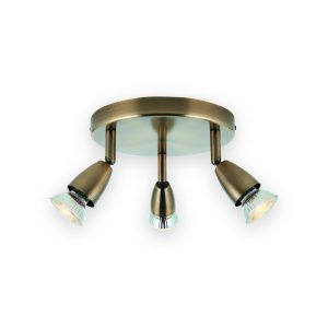 Saxby Amalfi 3lt round antique brass 35W