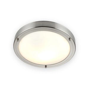 Saxby Portico satin Nickel IP44 40W