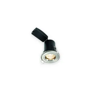 Saxby ShieldPLUS 50673 fixed GU10 downlight in satin nickel