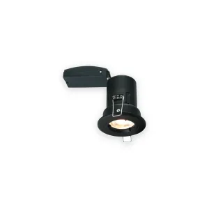 Saxby ShieldPLUS 99758 fixed GU10 downlight in matt black