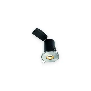 Saxby ShieldPLUS 50688 IP65 GU10 downlight in satin nickel