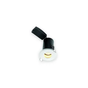 Saxby ShieldPLUS 61061 IP65 GU10 downlight in matt white