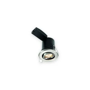 Saxby ShieldPLUS 50681 tilt GU10 downlight in satin nickel