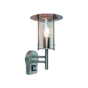 Saxby York PIR 1lt wall IP44 60W