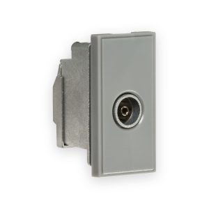 Screened TV Outlet 25 x 50mm - Grey - NETTVSGY