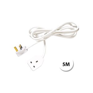 Selectric 1 Gang 13 Amp Extension Lead – 5 Metre Lead – Unswitched – White