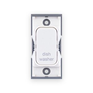 Selectric 20 Amp DP Modular Switch – Marked “Dish Washer” White