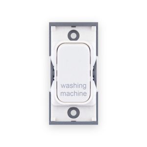 Selectric 20 Amp DP Modular Switch – Marked “Washing Machine” White