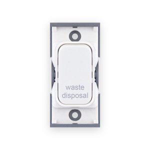 Selectric 20 Amp DP Modular Switch – Marked “Waste Disposal” White
