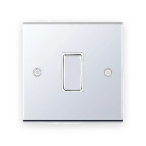 Selectric 5M Polished Chrome 1 Gang 10AX 2 Way Plate Switch