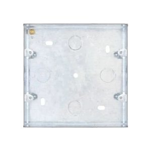 Selectric Galvanised Steel 6-8 Aperture Modular Plate 48mm Deep Flush Mount Pattress Box