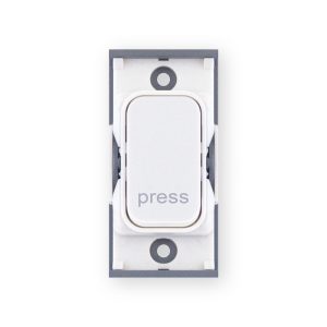 Selectric SGRID360-274 white 10A retractive switch module marked press