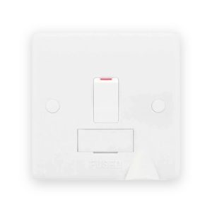 Selectric Smooth White 1 Gang 13A 2 Pole Flex Outlet Fused Connection Unit