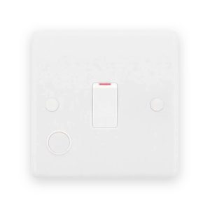 Selectric Smooth White 1 Gang 20A 2 Pole Flex Outlet Plate Switch