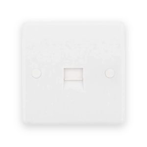 Selectric Smooth White 1 Gang Master Telephone Socket
