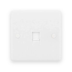 Selectric Smooth White 1 Gang RJ45 Ethernet Socket