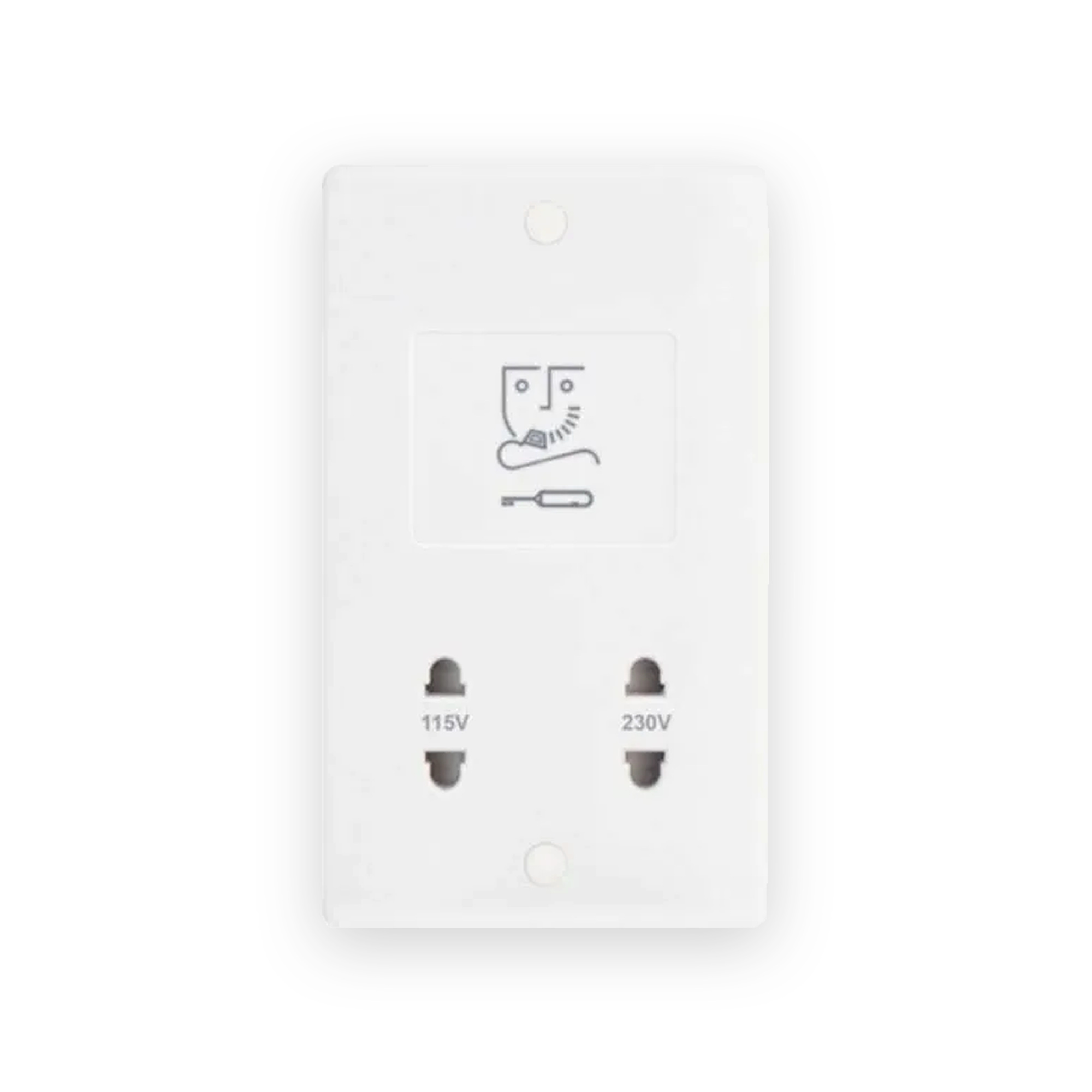 selectric-smooth-white-115-230v-dual-voltage-shaver-socket-ssl549 Selectric Smooth White 115-230V Dual Voltage Shaver Socket
