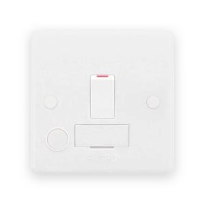 Selectric Smooth White 13A 2 Pole Flex Outlet Switched Fused Connection Unit