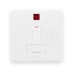 Selectric Smooth White 13A 2 Pole Neon Switched Fused Connection Unit