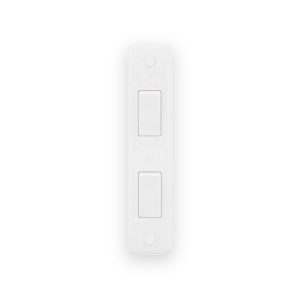 Selectric Smooth White 2 Gang 10AX 2 Way Architrave Plate Switch