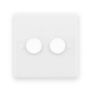 Selectric Smooth White 2 Gang 5-100W 2 Way LED Dimmer Switch