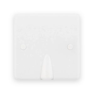 Selectric Smooth White 20A Centre or Side Entry Cable Outlet