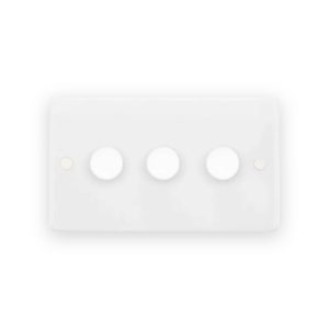 Selectric Smooth White 3 Gang 5-100W 2 Way LED Dimmer Switch