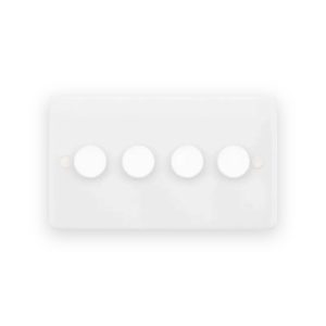 Selectric Smooth White 4 Gang 5-100W 2 Way LED Dimmer Switch