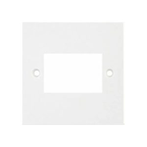 Selectric Square White 3 Aperture Square Modular Front Plate