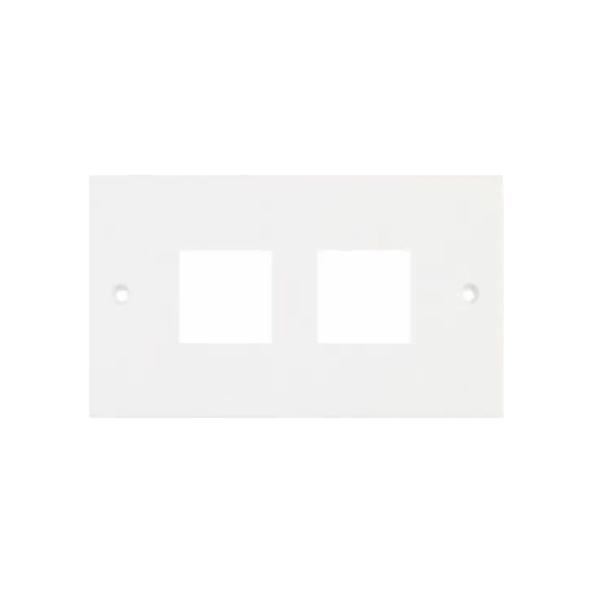 Selectric Square White 4 Aperture Square Modular Front Plate