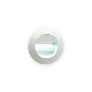 Shelly 230V IP54 Recessed Round Indoor/Outdoor LED Guide/Stair/Wall Light White LED