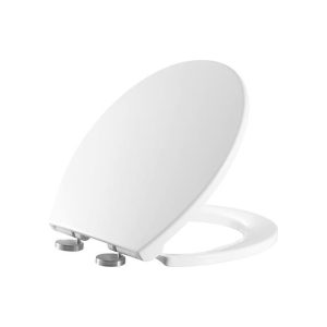 Soft Close Metal Hinge Quick Installation Toilet Seat White