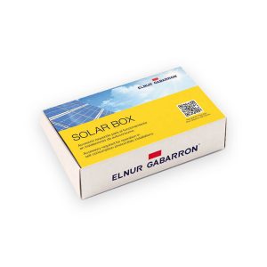 Elnur Gabarron Solar Box accessory kit in its yellow, blue and white retail box
