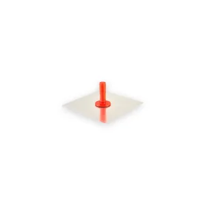 Aluminium plasterer hawk with red upright handle
