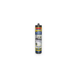 Soudal Bathroom & Kitchen Silicone Sealant - Brilliant WHITE (290ml)