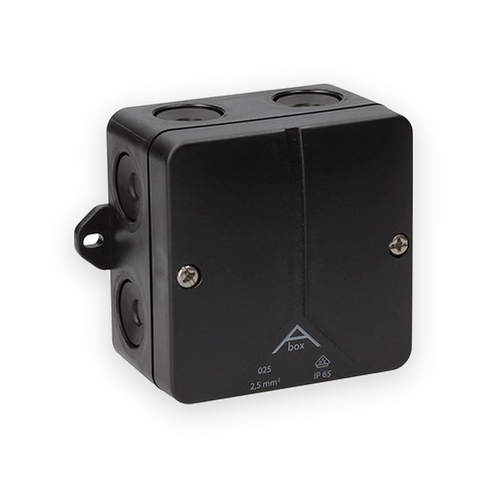 spelsburg-ip65-moulded-black-pvc-box-80-x-80-x-52mm-abox25blk Spelsburg IP65 Moulded Black PVC Box 80 X 80 X 52mm