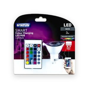 Status 3W GU10 Clour Changing Bulb With Remote Control