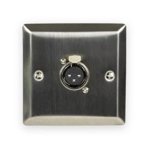 Steel Wallplate with XLR Socket