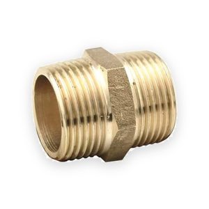 Thread ½" Hex Nipple Brass