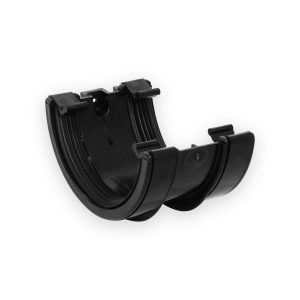 Union 112mm Square/ Half Round Guttering Union Bracket - Black