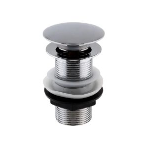 Unslotted Push Basin Waste 1¼" Chrome